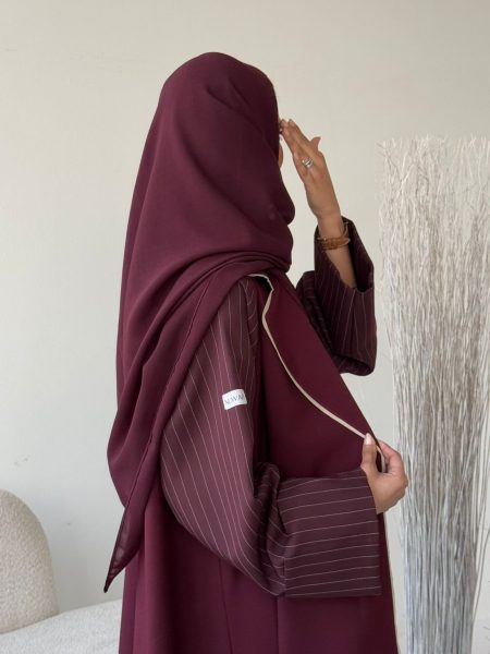 015- daily burgundy stripped wear